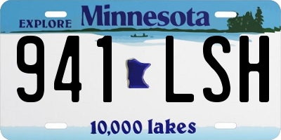 MN license plate 941LSH