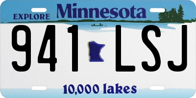 MN license plate 941LSJ