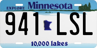 MN license plate 941LSL
