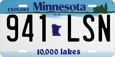 MN license plate 941LSN