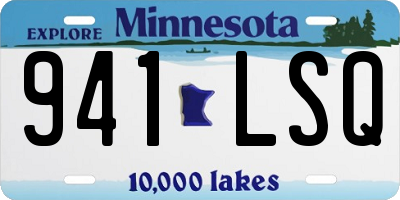 MN license plate 941LSQ
