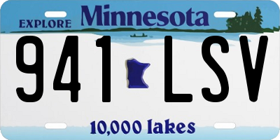 MN license plate 941LSV