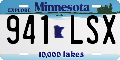 MN license plate 941LSX