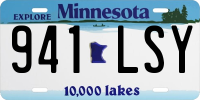 MN license plate 941LSY