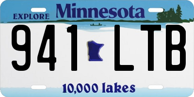 MN license plate 941LTB
