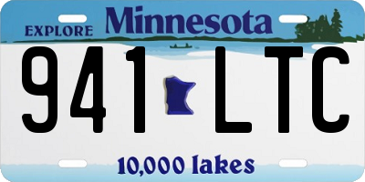 MN license plate 941LTC