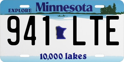 MN license plate 941LTE