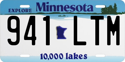 MN license plate 941LTM