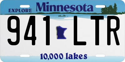 MN license plate 941LTR