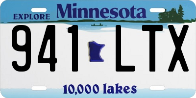 MN license plate 941LTX