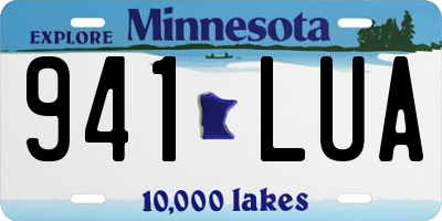 MN license plate 941LUA
