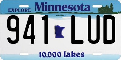 MN license plate 941LUD