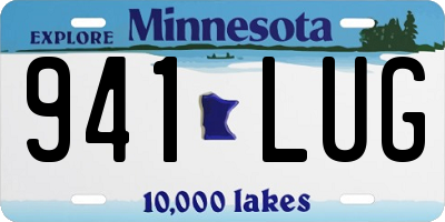 MN license plate 941LUG