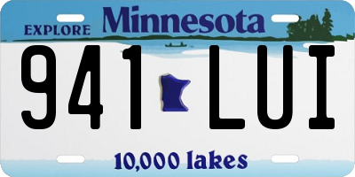 MN license plate 941LUI