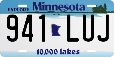 MN license plate 941LUJ