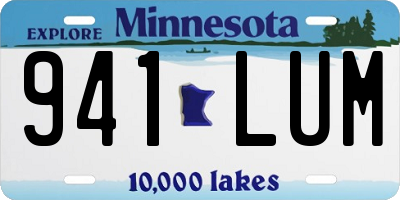 MN license plate 941LUM