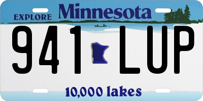 MN license plate 941LUP