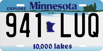 MN license plate 941LUQ