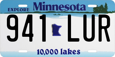 MN license plate 941LUR