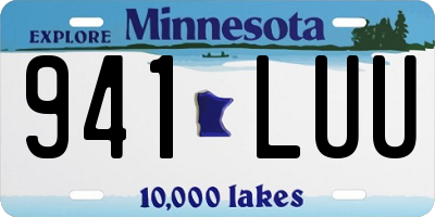 MN license plate 941LUU