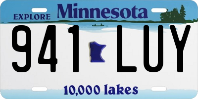 MN license plate 941LUY
