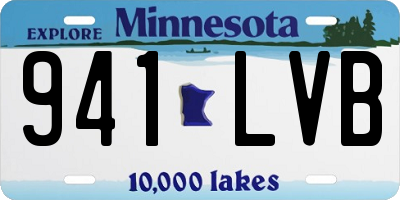 MN license plate 941LVB
