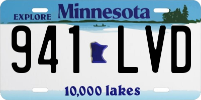 MN license plate 941LVD
