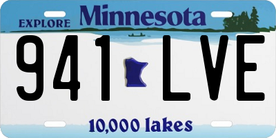 MN license plate 941LVE