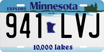 MN license plate 941LVJ