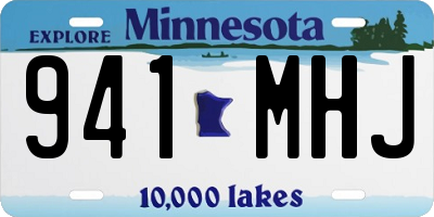 MN license plate 941MHJ