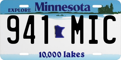 MN license plate 941MIC