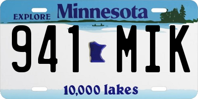 MN license plate 941MIK