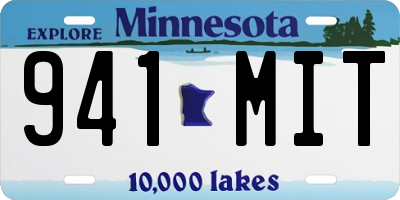 MN license plate 941MIT