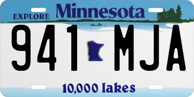MN license plate 941MJA