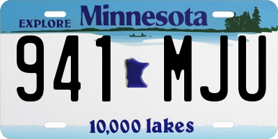 MN license plate 941MJU