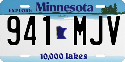 MN license plate 941MJV