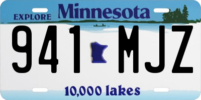 MN license plate 941MJZ