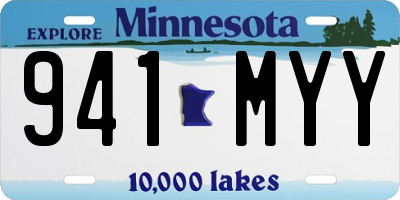 MN license plate 941MYY