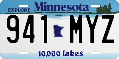 MN license plate 941MYZ