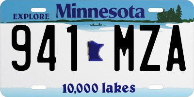 MN license plate 941MZA