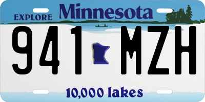 MN license plate 941MZH