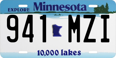 MN license plate 941MZI