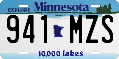 MN license plate 941MZS