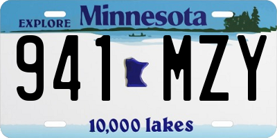 MN license plate 941MZY
