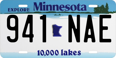 MN license plate 941NAE