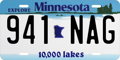 MN license plate 941NAG