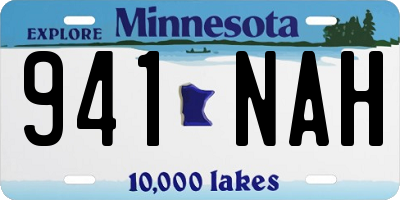 MN license plate 941NAH