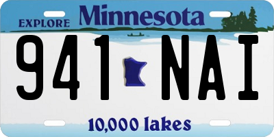 MN license plate 941NAI