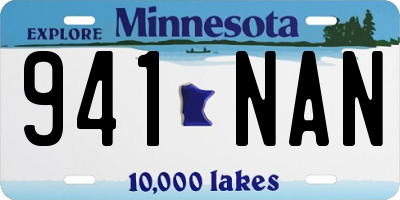 MN license plate 941NAN