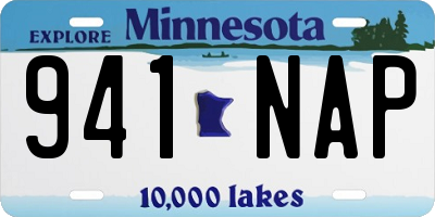 MN license plate 941NAP